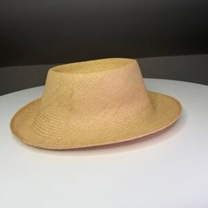 Betmar New York Woven Straw Hat Wide Brim Natural Sun Hat Boho Resort
